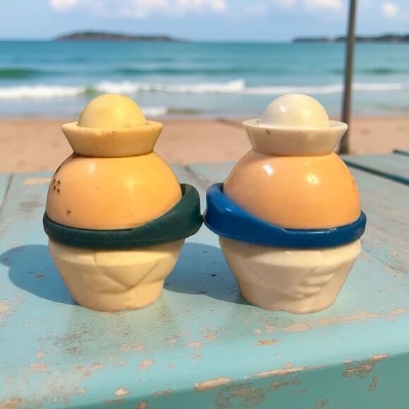 Vintage 80s Little Tikes Chunkie Toddle Tots Navy Sailor Men 2 Styles  AL - Picture 4 of 4